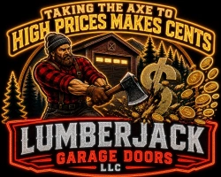 Lumberjack Garage Doors LLC official company logo.